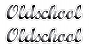 Aufkleber Oldschool Schriftzug